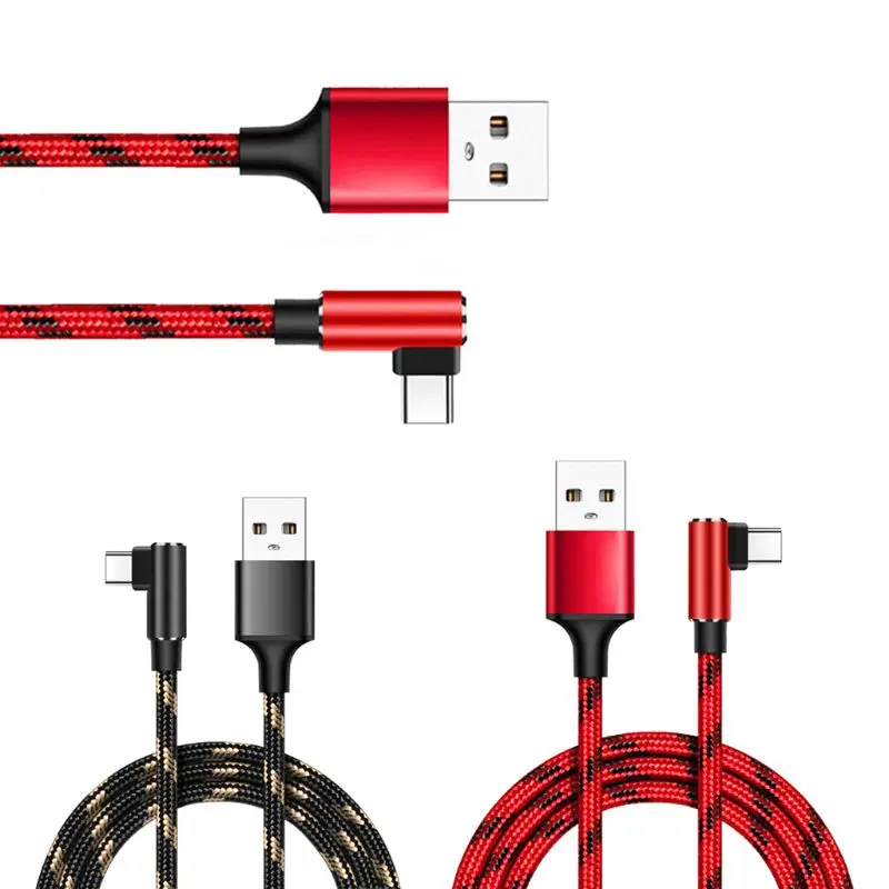 

USB 3.1 Type C 90 Degree Fast Charging Cable USB C Data Cord For Samsung S10/9/9 Note9 8 Xiaomi 9/8/6 Huawei P20/30 Mate10/20
