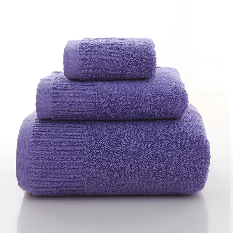 Хлопковое плотное банное полотенце, набор полотенец для рук, полотенце для лица и банные полотенца для взрослых, 10 цветов, хлопок - Цвет: Черный