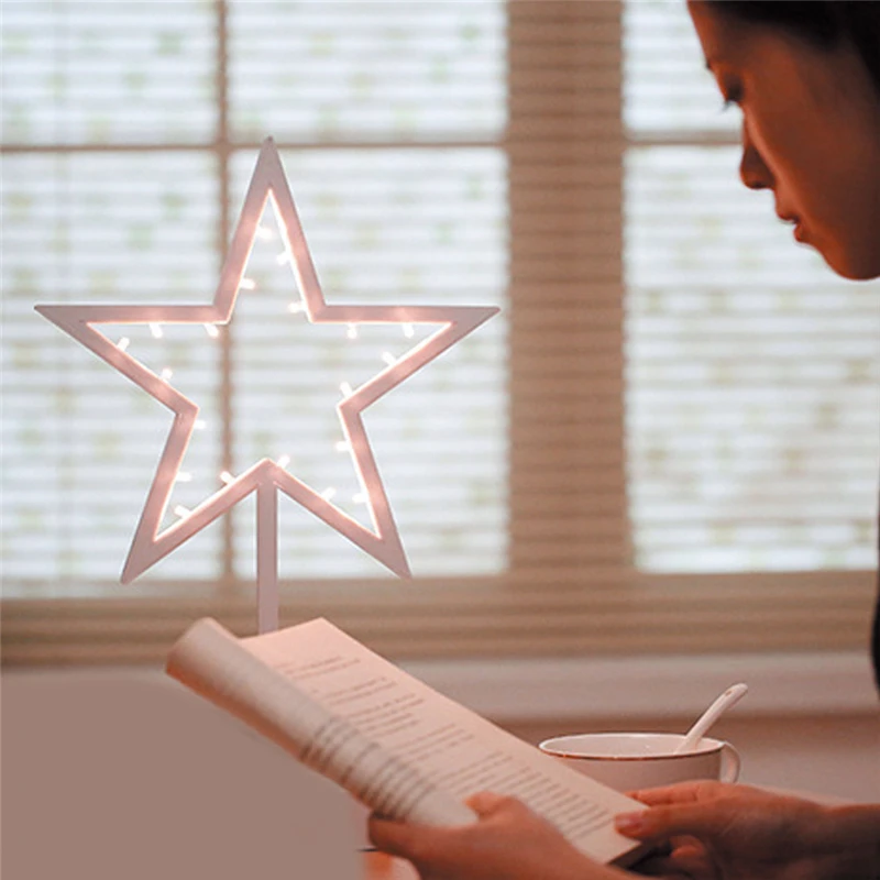 Светодиодный ночной Светильник Звезды Любовь Сердце Рождество дерево ...