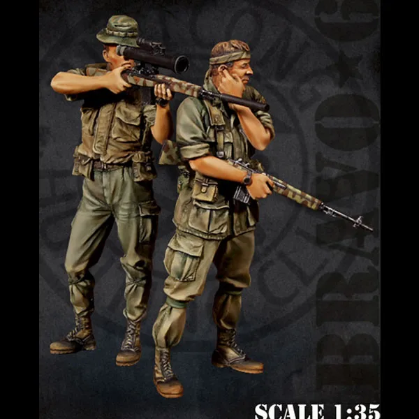1/35 масштаб Неокрашенная фигурка из смолы Современная команда снайпера США 2