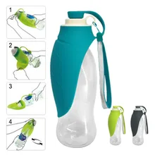 650ml Sport Portable Pet Dog Water Bottle Expandable Silicone Travel Dog Bowl For Puppy Cat Drinking Outdoor Water Dispenser