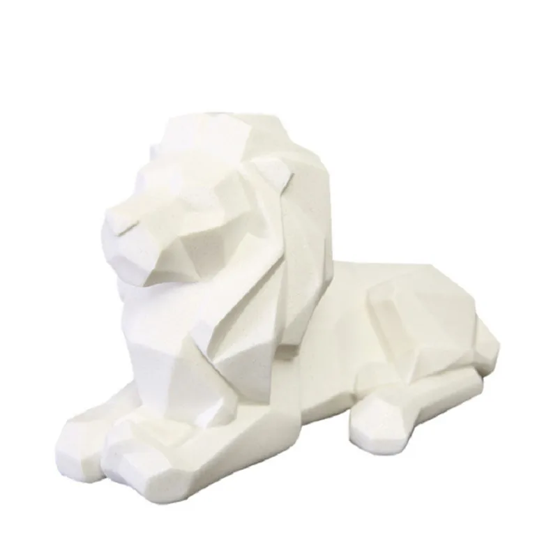 Северной Европы льва Геометрия оригами Классическая канифоль Художественная Скульптура творческий предметы домашней мебели R60