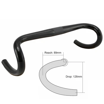 

Glossy UD Carbon Fiber Drop Handlebar Compact Round Rotundo Road 31.8mm Width 400 /420 /440mm