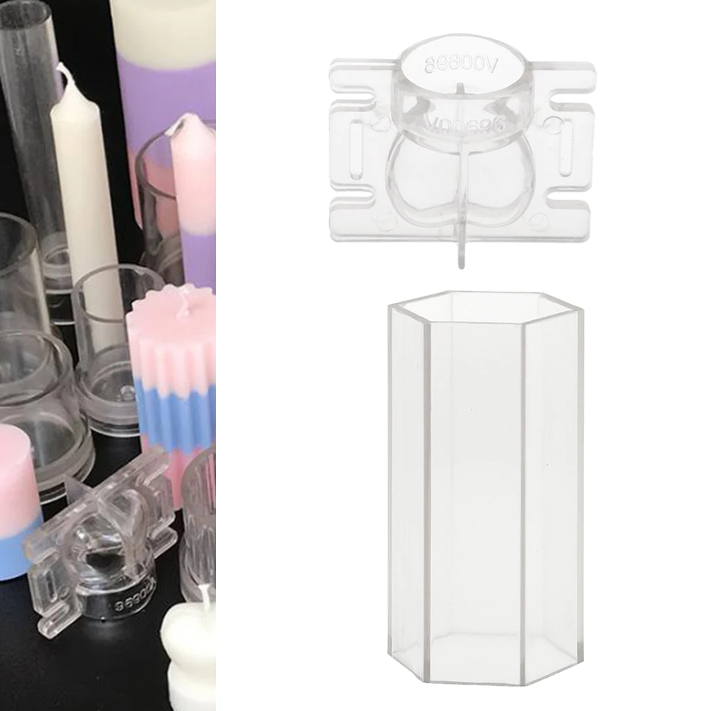 2 Pieces Plastic Mixed Shapes Candles Making Molds Mould For DIY Candle Making Craft Supplies