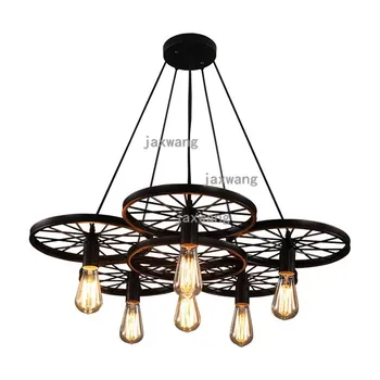 

American Led Chandelier Lighting Reading Living Room Iron Lustre Country Chandeliers Loft Lanterna Tatica Kitchen Hanging Lamps