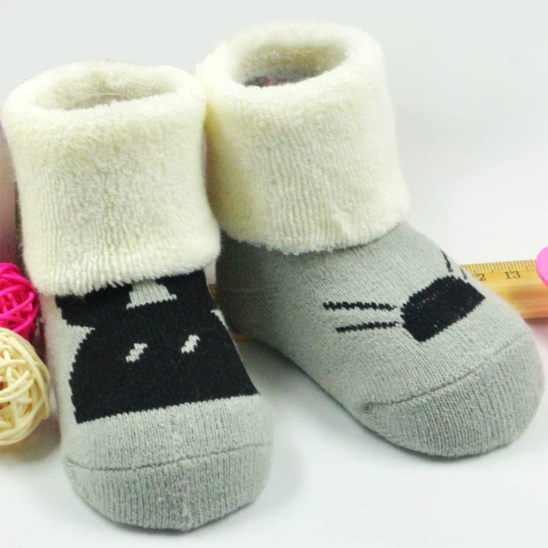Новое поступление Высокое качество 1 пара детские зима хлопок носок детская non-slip носки подходит для 3M-3Year