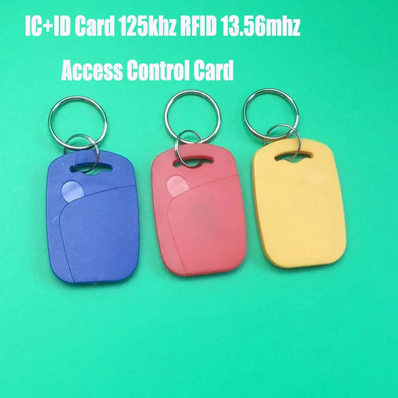IC + ID две RFID/NFC брелоки EM4100 и FM11RF08 S50 RFID NFC композитная карта 125 кГц 13 56 МГц ближняя
