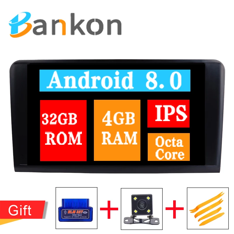 

Android 8.0 Car GPS Navi DVD Stereo Radio For Benz ML 320/350 W164/X164 GL320 Multimedia Player 4G RAM Wifi IPS TPMS DAB RDS RCA