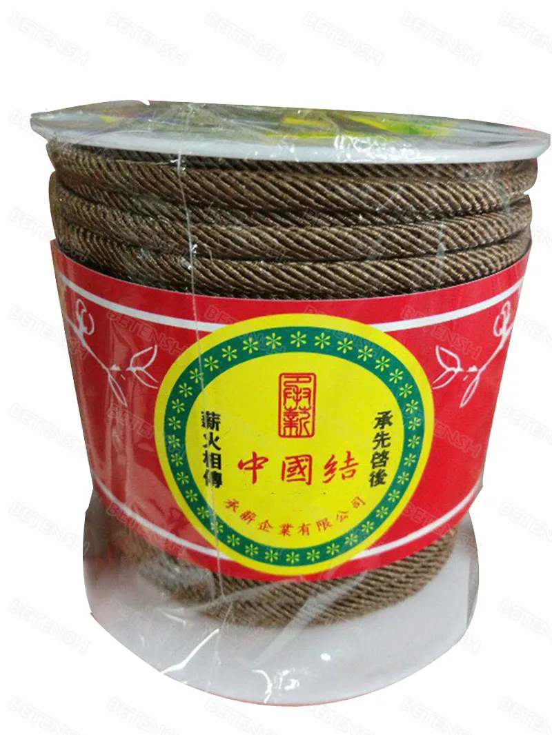 

4-5mm Apricot Twisted Twine Nylon Cord+DiY Craft Jewelry Accessories Macrame rope Shamballa Bracelet String Thread-25m/Roll