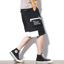 Мужские летние хип-хоп мульти накладные карманы мешковатые спортивные шорты мужские Лоскутные повседневные короткие спортивные шорты в уличном стиле для мужчин