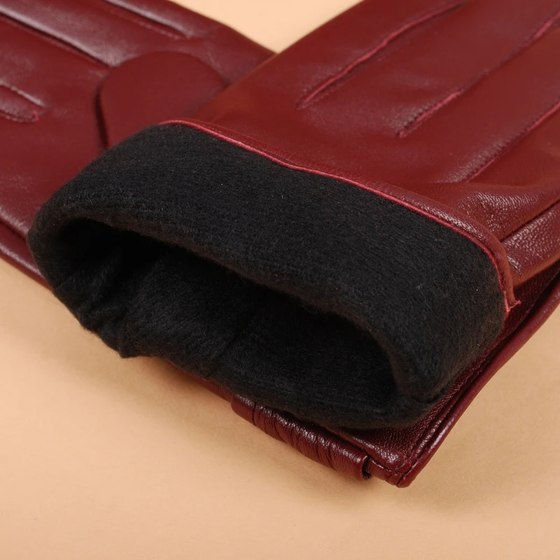 Женские кожаные перчатки Gours, черные перчатки из натуральной козьей кожи, с возможностью работы с сенсорным экраном, GSL002, зима