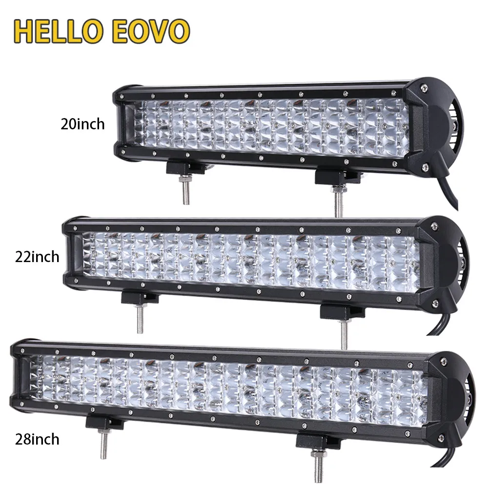 

HELLO EOVO 20 22 28 inch LED Light Bar LED Bar Work Light for Driving Offroad Car Tractor Truck 4x4 SUV ATV