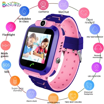 

LIGE 2019 kids Smart Watch ip67 Waterproof LBS Positioning Tracker kid SmartWatches SOS Emergency Call Support SIM Card +Box