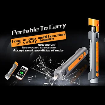 

Multi-function safety hammer LED flashlight Safety hammer life hammer broken window fire truck safety supplies Report