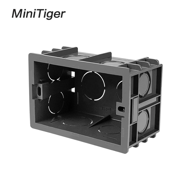 Black Minitiger Super 102 мм* 67 мм стандарт США внутренняя Монтажная коробка Задняя кассета для 118 мм* 72 мм Стандартный Настенный Выключатель и USB разъем - Цвет: Black