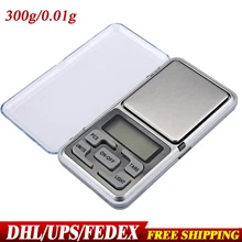 DHL FedEx 100 шт 300 г x 0,01 г мини lcd Цифровые Электронные весы алмазные ювелирные изделия Вес грамм взвешивание Карманные весы