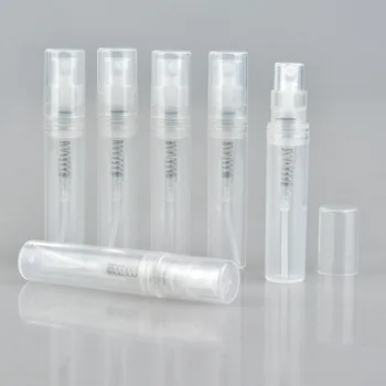 

100 X 3ml Disposable Plastic PP Spray Bottle Small Sample Perfume Empty Jar 12*66mm Wholesale