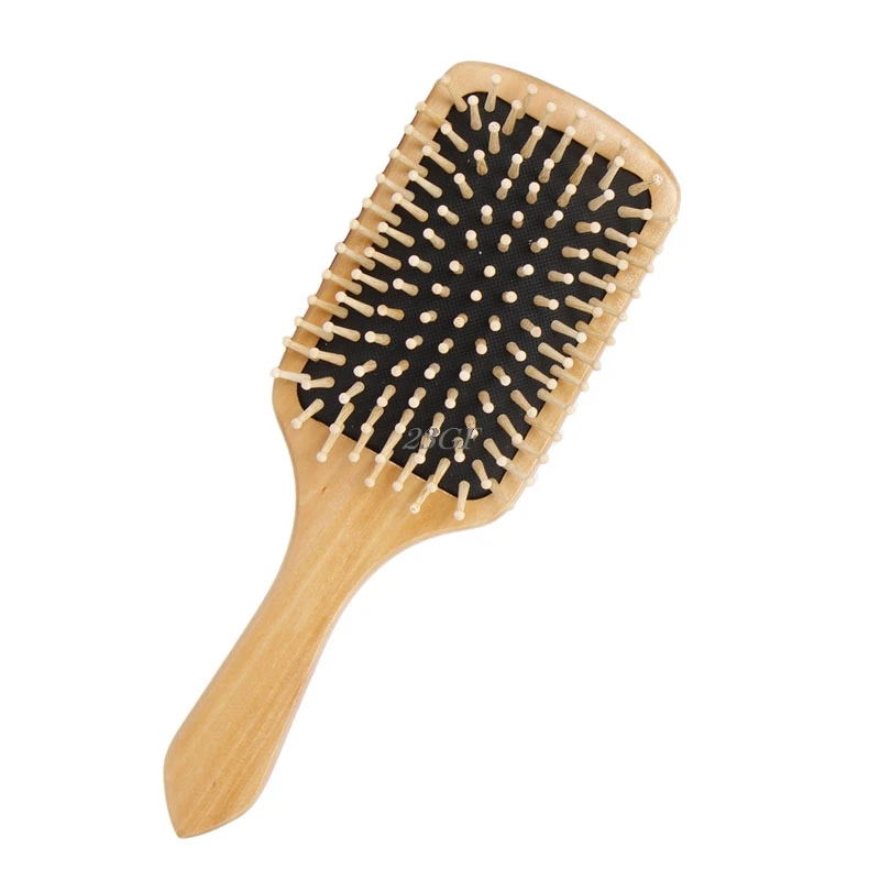 

2017 Professional Wood Paddle Pin Hair Brush Cushion Massage Hair Comb Brush Heath AUG1_50