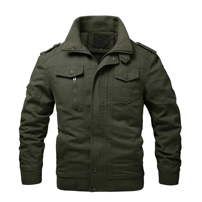 TACVASEN/Осенняя куртка, пальто, Мужская военная куртка-бомбер, армейская куртка-пилот, осенняя Повседневная Рабочая куртка-карго, Jaqueta, большой размер