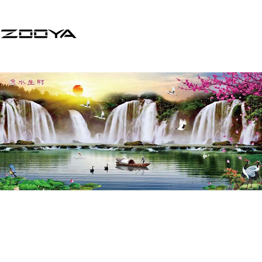 

ZOOYA Full Drill Diamond Embroidery DIY Mountain Landscapes And Sea Crafts Diamond Cross Stitch Pattern For Office AT1179