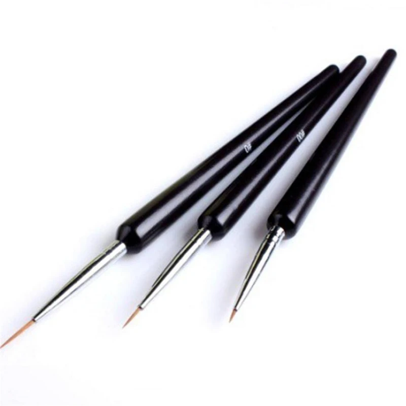 

ISHOWTIENDA 3Pcs Dotting Painting Drawing UV Gel Liner Polish Brush Tool Nail Art Pen 3pcs/set nail art pen 3d Nail Brush