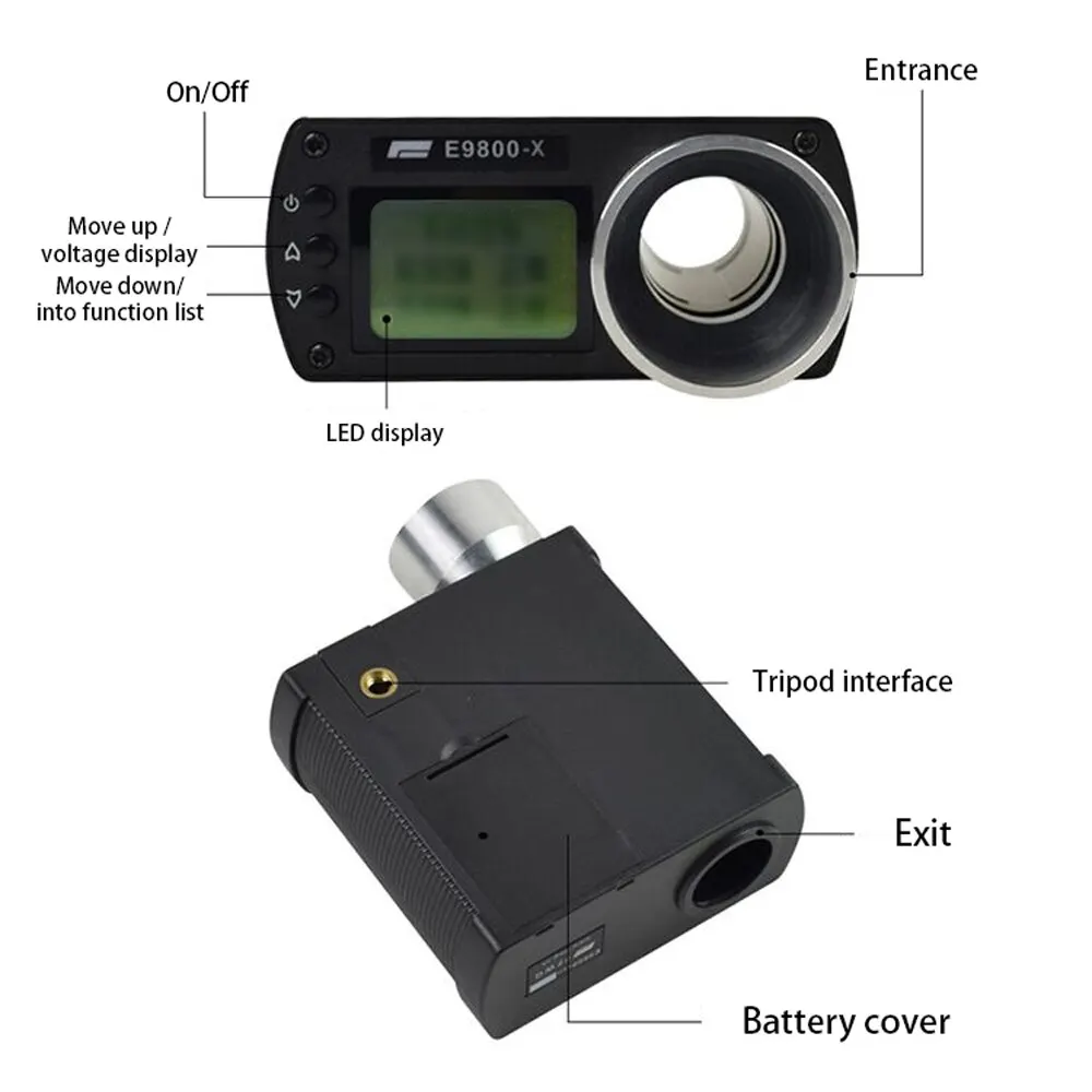 US $42.74 Accuracy Speed Meter Speed Measuring Instruments Chronograph For Shooting Lcd Screen Portable Chronoscope E9800X Speed Tester