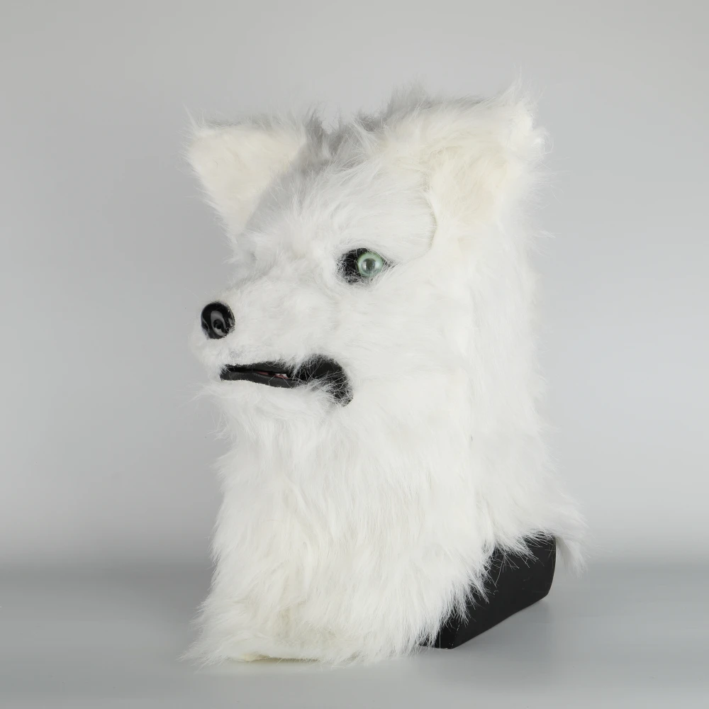 Cosplay Latex Mask Carnival Prop Costume Masks Adult Animal White Dog Mask Cosplay Halloween Party (10)