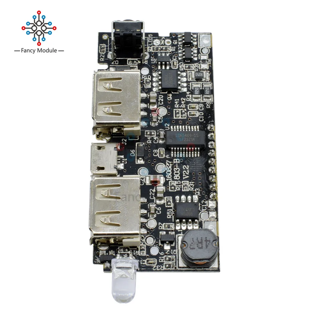 Два порта USB 5V 1A 2.1A мобильный Мощность банка 18650 Батарея Зарядное устройство PCB Мощность модуль аксессуары для телефона DIY светодиодный ЖК-дисплей зарядная Модульная плата