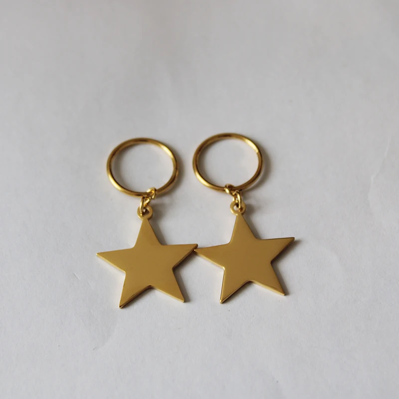 High Polish Stainless Steel 24K PVD Gold Color Flowers Earrings for Women Girls Jewelry Africa Kiribati Earring 2