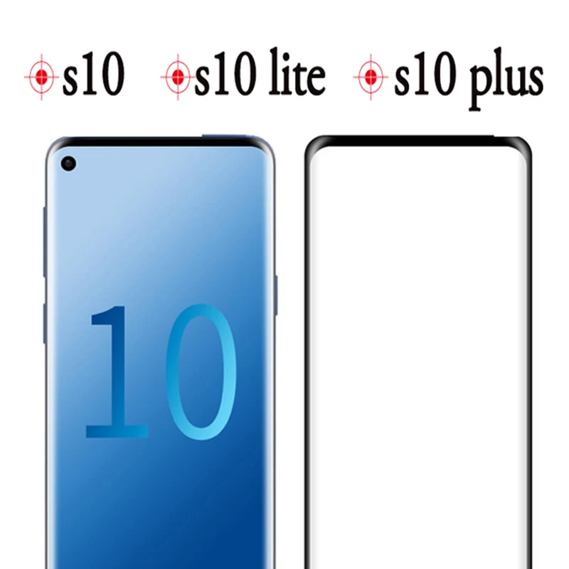 3d Защитное стекло для samsung s10plus s10lite glas tremp samsun s10 lite Защитная galaxy s 10 световая защитная пленка s10 10s 9h