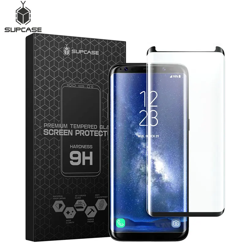 SUPCASE для samsung Galaxy S8 Plus против царапин Премиум 3D изогнутые края анти-ударная защита экрана из закаленного стекла, 1 шт. в упаковке