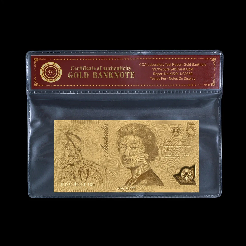 Британский английский золото банкноты Set5.10.20. 50 фунт британских банкнот золото w/COA
