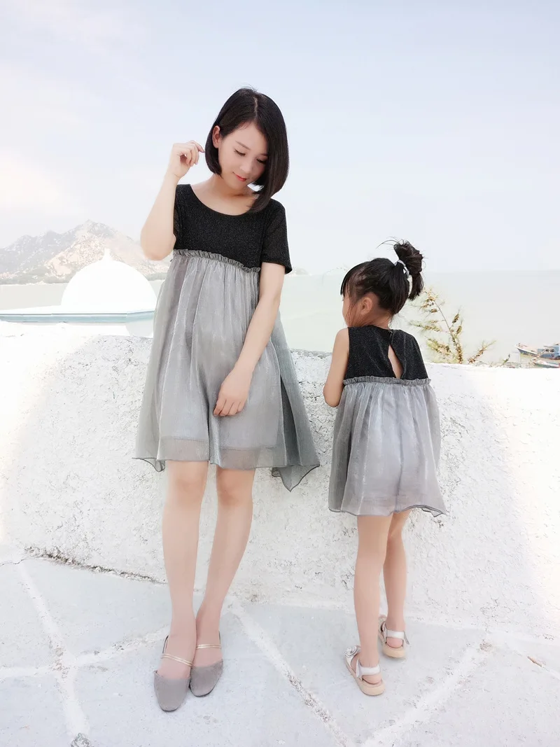 Одинаковые комплекты для семьи летние кружевные платья для мамы и дочки модная одежда милое праздничное платье для мамы и дочки пляжное праздничное платье