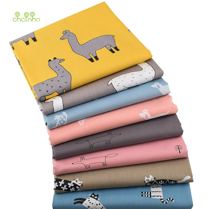 Chainho, простой, с героями мультфильмов, с твиловая, хлопковая ткань, Лоскутная Ткань для DIY Швейные и стежки комплект одежды для детей, Материал, cc359