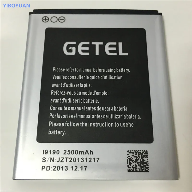 Аккумулятор GETEL I9190 3 7 в 2500 мАч для JINGA IGO L2 / JINGO IGL2|battery for|batteries batteriesi9190 battery |
