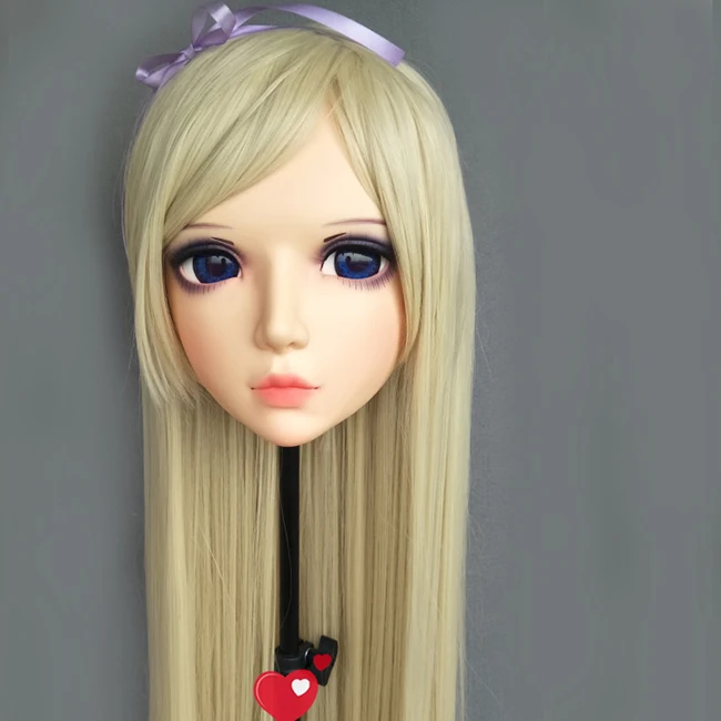 Special makeup Yan-04) guanglelove женский милая девушка Смола половина головы кигуруми BJD маска косплей японского аниме ролевая маска Лолиты кроссдресс кукла - Цвет: Special makeup