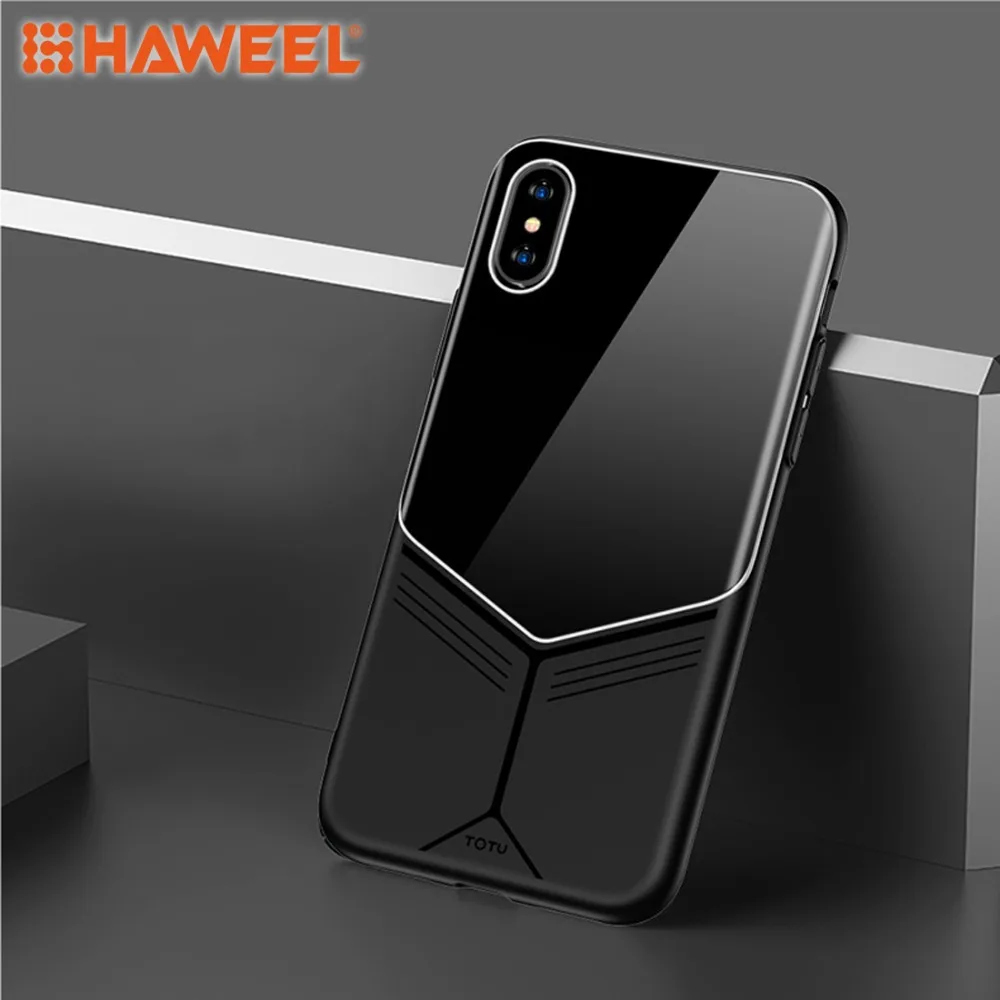 HAWEEL чехол для телефона iPhone X / XS/ XR XS Max TPU + PC стеклянный защитный чехол|Бамперы| |