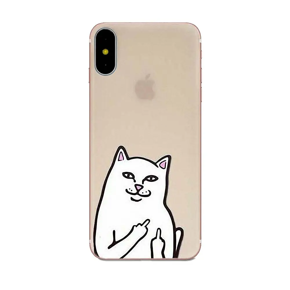 Rip N Dip Cat для Apple IPhone X XS Max XR 4 4s 5 5C 5S SE 6 6S 7 8 Plus Мягкий чехол из ТПУ для телефона