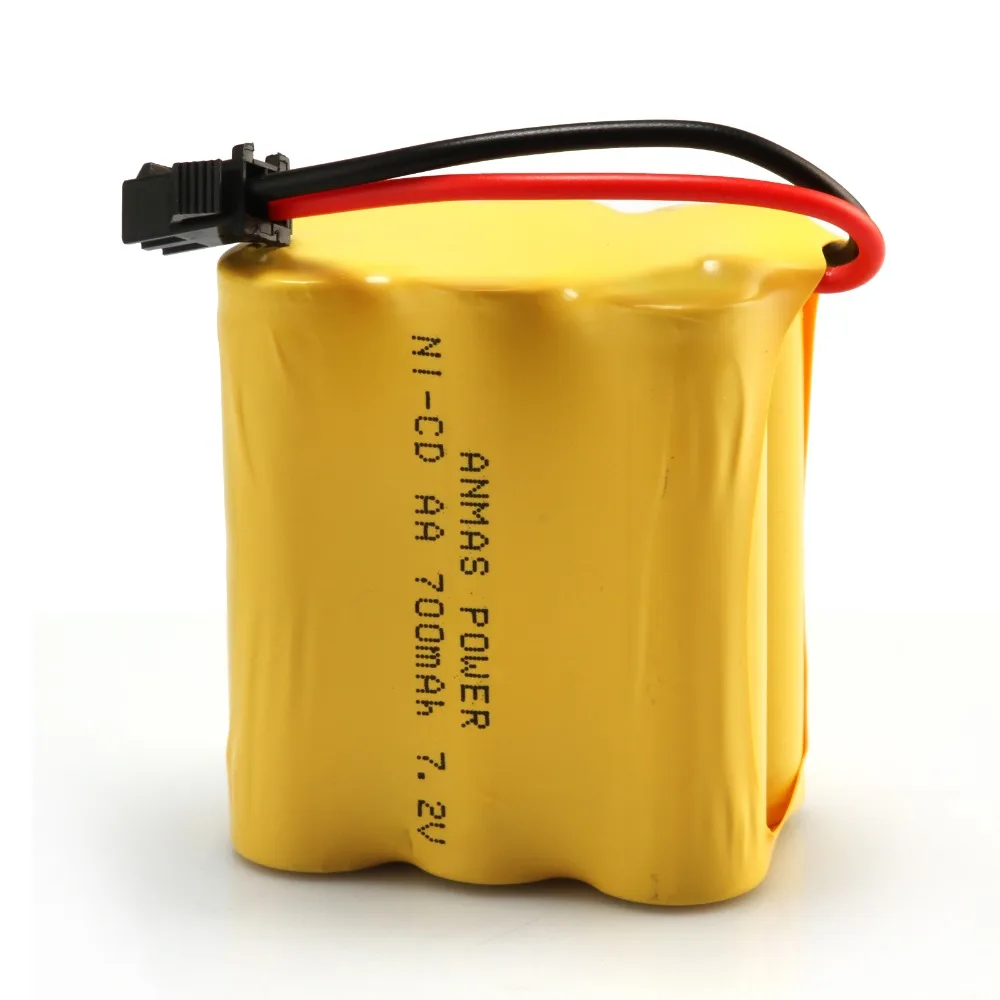 2 шт. Anmas Power 7 V 700mAh Ni Cd RC аккумуляторная батарея AA игрушечный автомобиль SM 2Pin