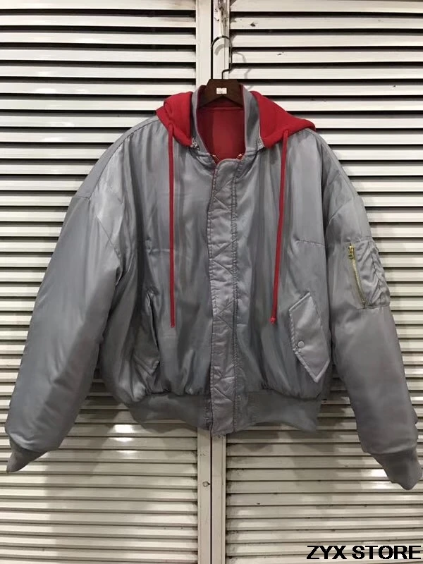 2017 лучшая версия Vetements Женская Мужская Ma1 куртка бомбер пальто оверсайз Kanye