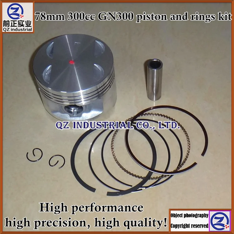 

QZ industrial New and high quality, long service life for SUZUKI 300cc Motorcycle 78mm GN300 piston and rings kit