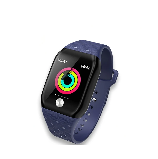Модные часы Smart Watch Фитнес сердечного ритма мониторинг сна напоминание информации мульти-спортивный режим Bluetooth браслет - Цвет: Blue