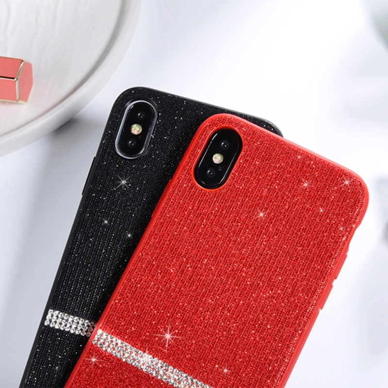 SULADA для iPhone XS/X/XS Max/XR роскошный блестящий порошок Алмазный Корпус из ТПУ для iPhone XS защитный чехол
