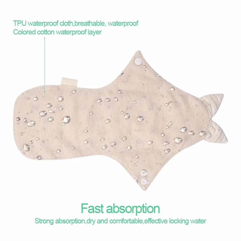 Новинка 1 шт. 280 мм моющиеся органические хлопчатобумажные прокладки день и ночь непромокаемые Трусики Лайнер салфетка гигиенические прокладки физиологические прокладки