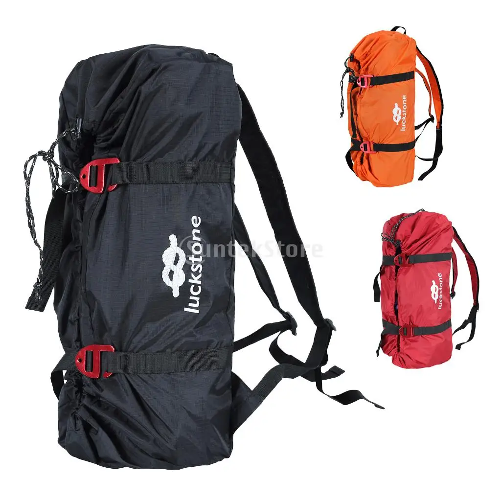 3Pcs Folding Nylon Rock Climbing Caving Rappelling Rescue Rope Cord Bag