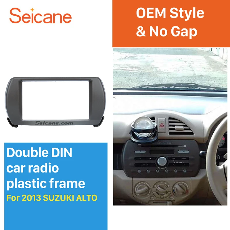 

Seicane Car 2Din Panel FM Radio Fascia OEM Stereo Refitting Frame for Suzuki Alto Install Dash DVD Audio Cover Plate Trim Bezel