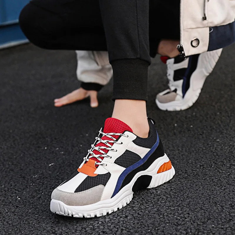 

Men Shoes Beathable Fashion Sneakers Air Mesh Men Casual Shoes Lace Up Summer Shoes Adult Tenis Masculino Plus Size Sports Shoes