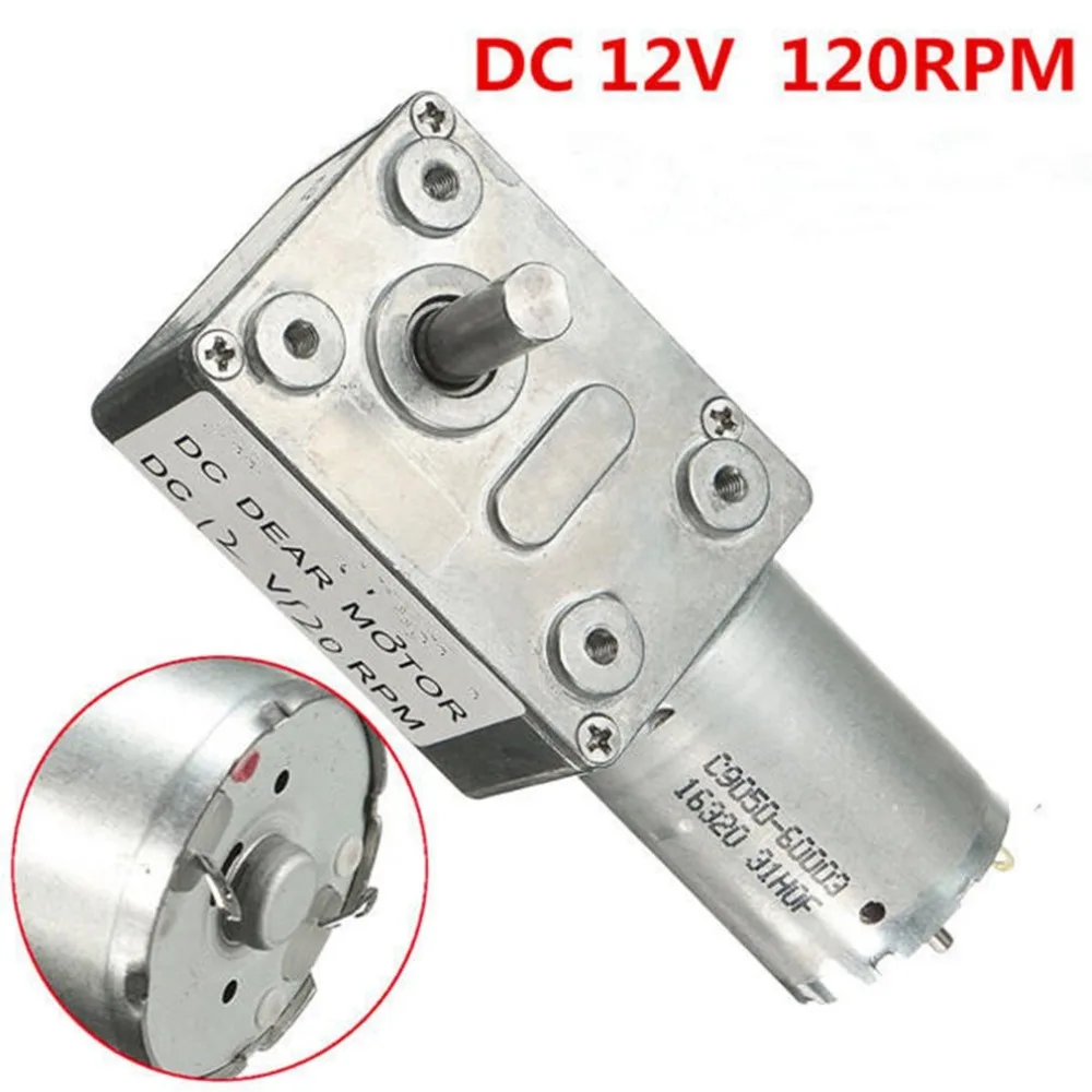 Gw370 Dc 12 v 120 об/мин высокий крутящий момент Turbo червячный редуктор моторный редуктор двигателя