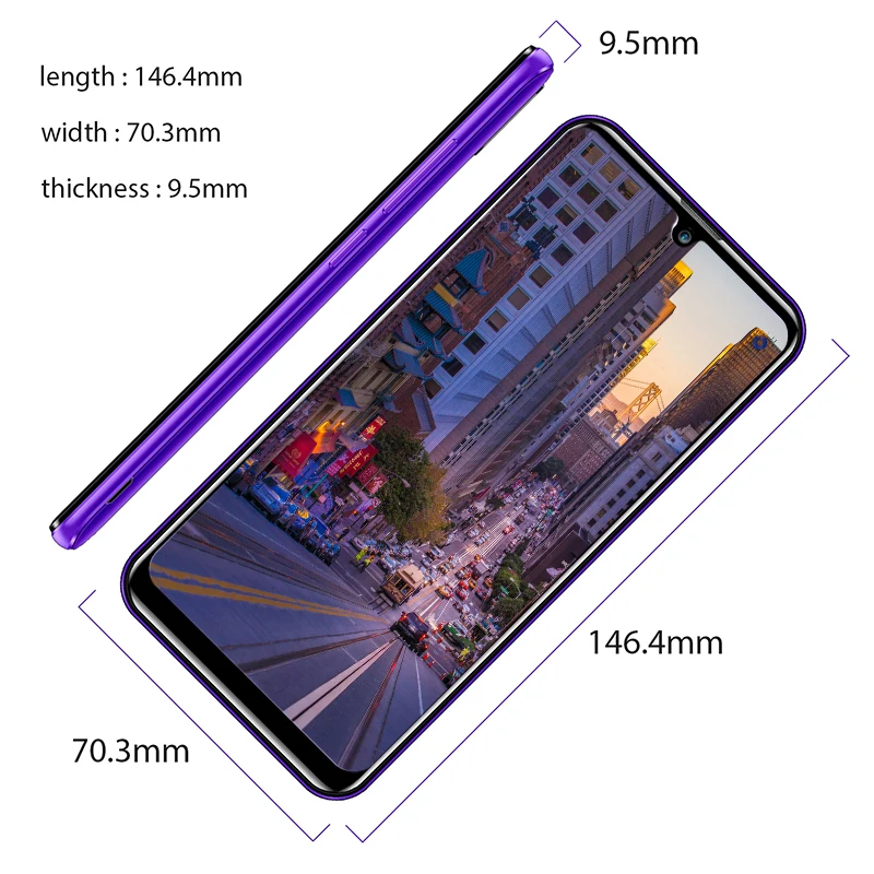 Смартфон OUKITEL C16 PRO 5,71 ''HD+ Android 9,0 Pie, 3 ГБ ОЗУ, 32 Гб ПЗУ, четырехъядерный процессор MT6761P, 2600 мАч, мобильный телефон с функцией распознавания лица, 4G LTE