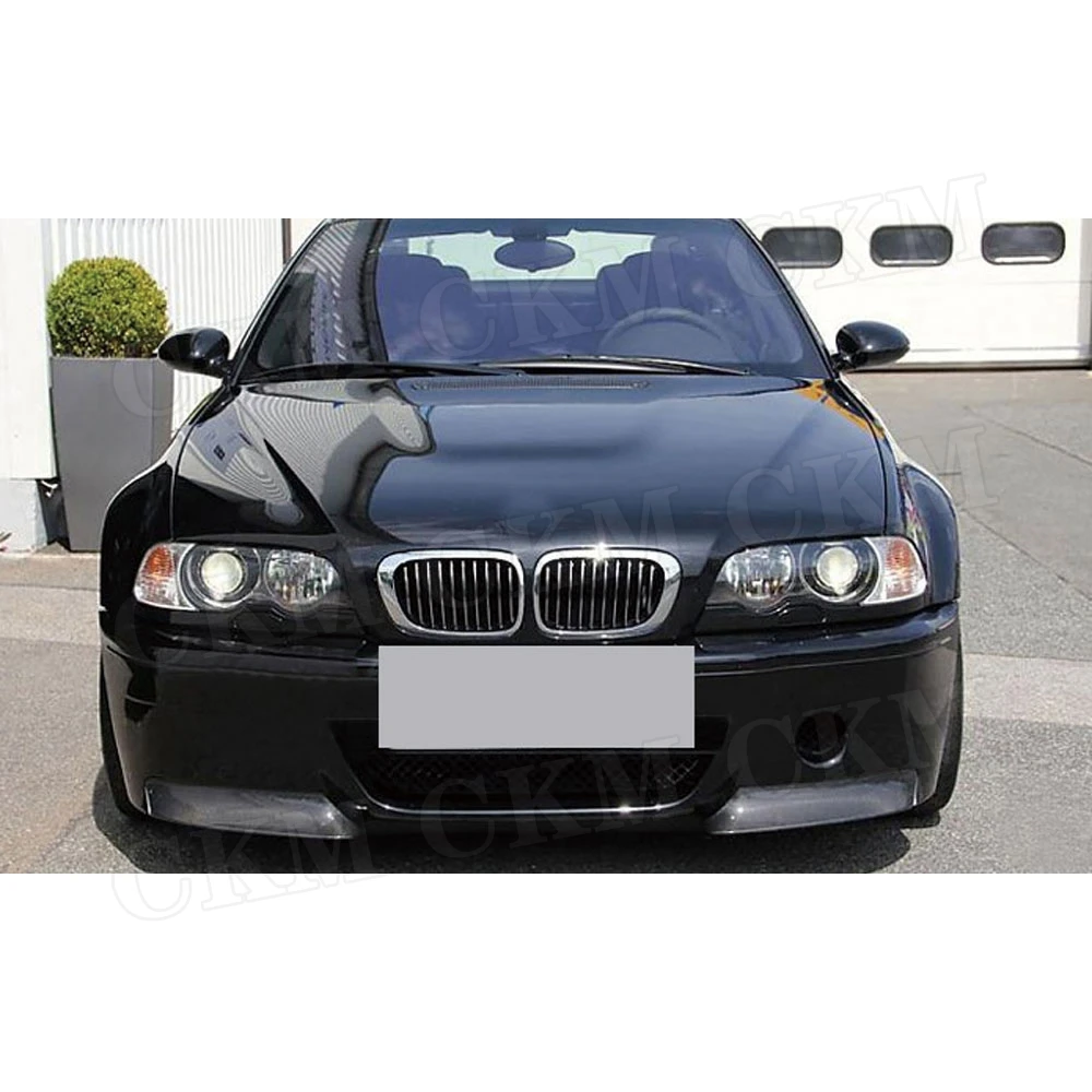 Передний бампер из углеродного волокна разветвители для губ обшивка BMW 3 серии E46